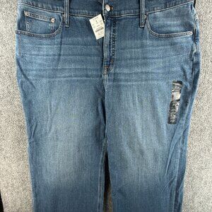 NWT J. Crew 35P Petite Jeans Blue Denim Classic Wide Leg Stretch ACTL 40x27